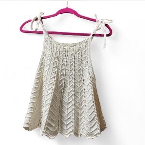 Altar'd State White Knit Tank Top